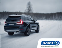 Auto s pneumatikami Point S Winter na zasneženej vozovke